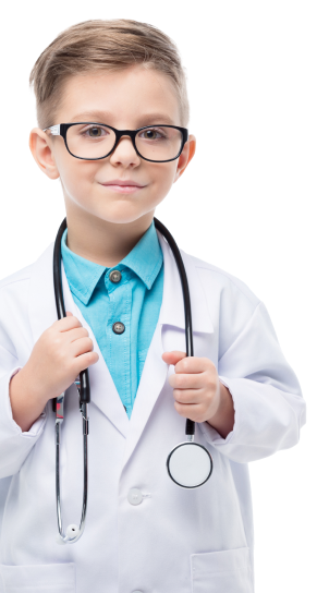 Врач инфекцианист проводит осмотр ребенка перед вакцинецией Осмотр врача при вакцинации детских пациентов